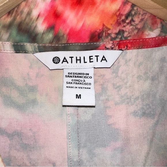 Athleta Marlow Renewed Blooms Pink/Orange Multi V-Neck Athleisure Romper Size M - Picture 5 of 9